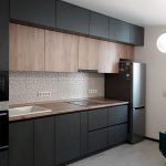 Кухня чорна пряма лофт